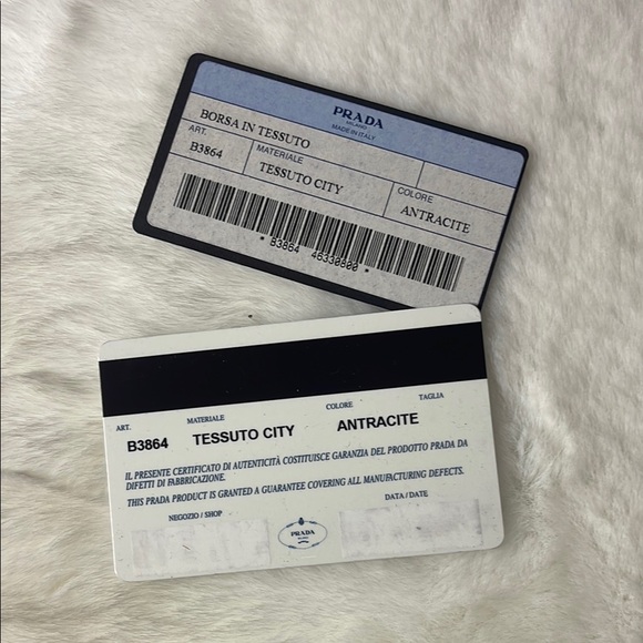 Prada -Tessuto Pecono- Dark Gray Nylon Tote Bag - Picture 10 of 16